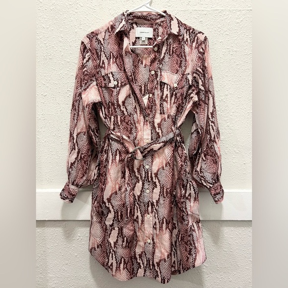 Current/Elliott The Carmel Dress in Peach Whip Python Size 0 - Picture 3 of 12